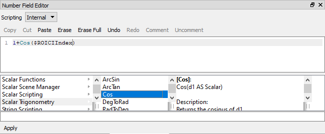 Number Field Editor Panel
