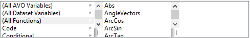 Variables and Functions Lists